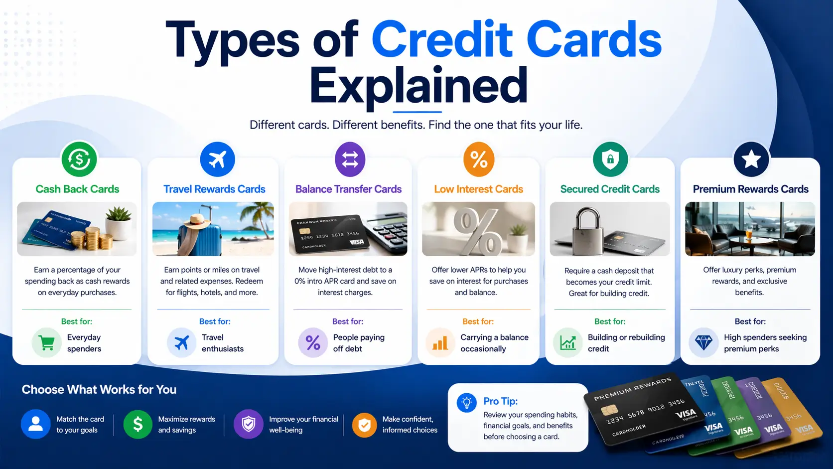 Credit card types explained visually