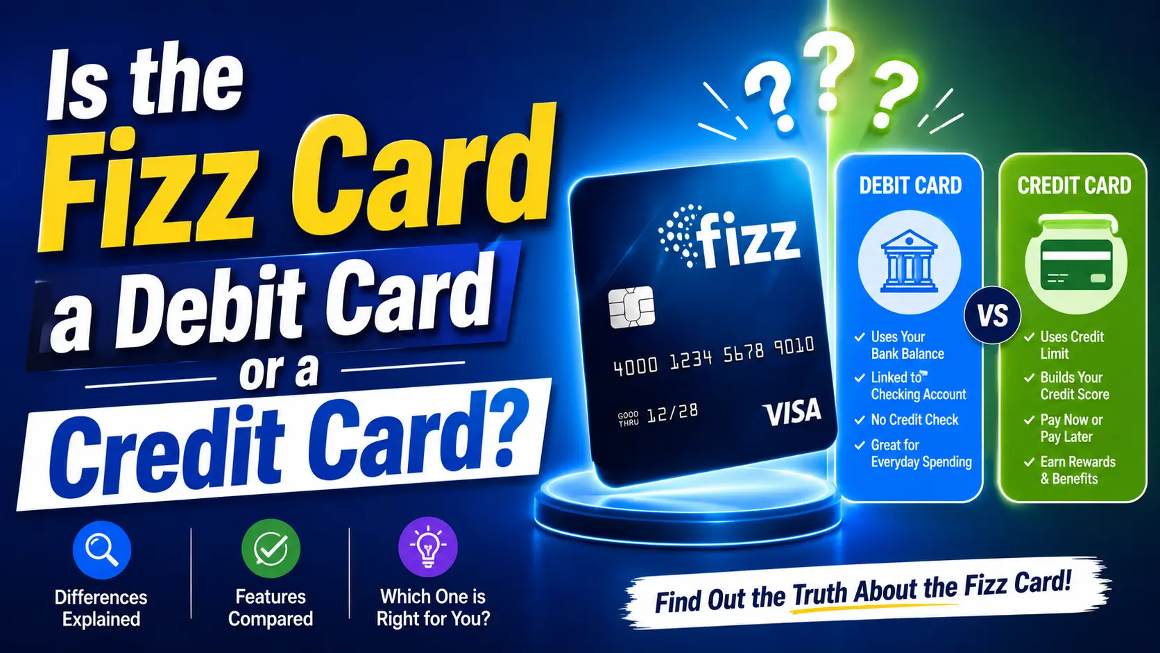 Fizz card vs debit vs credit