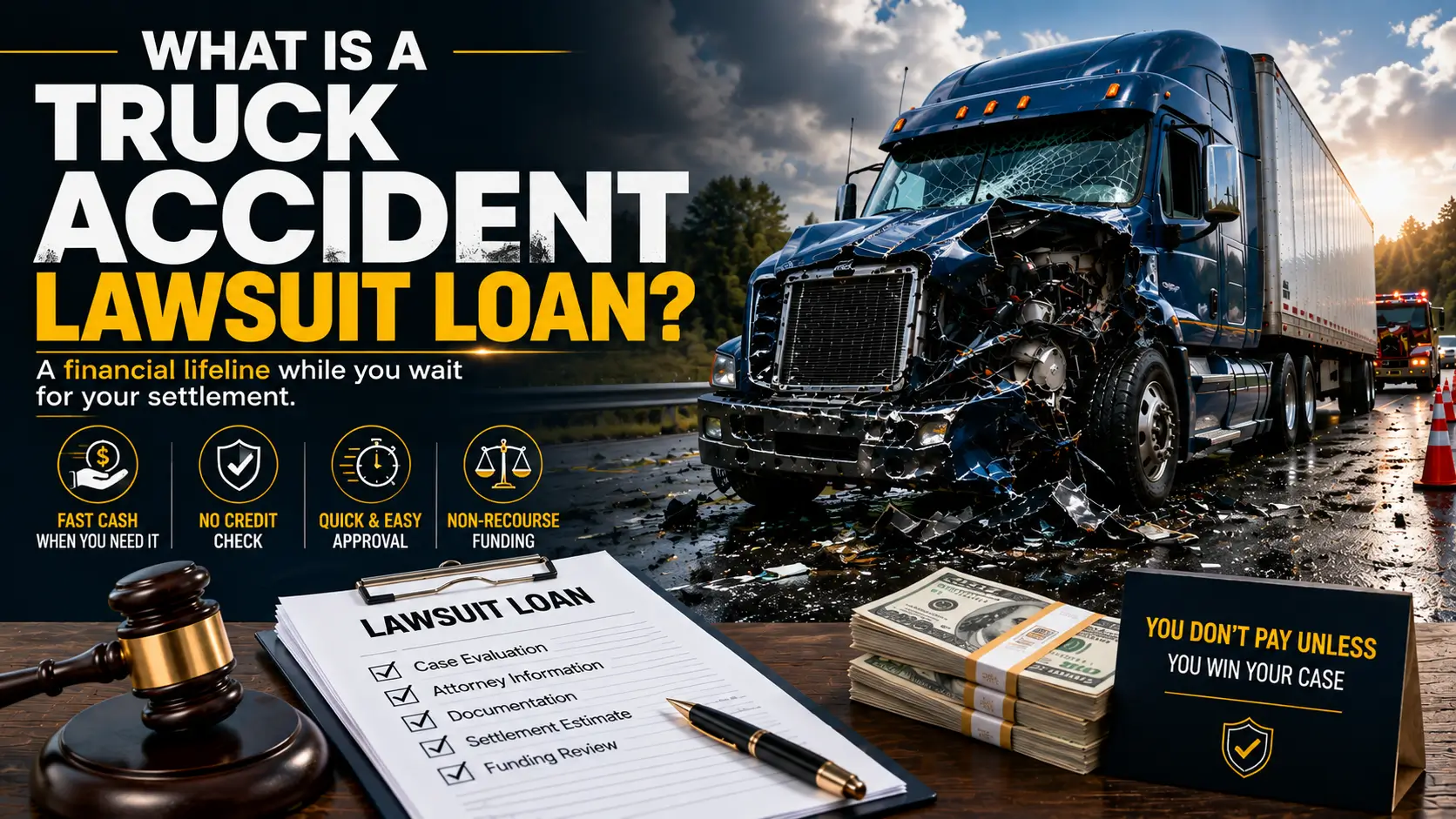 Truck Lawsuit Loan Infographic
