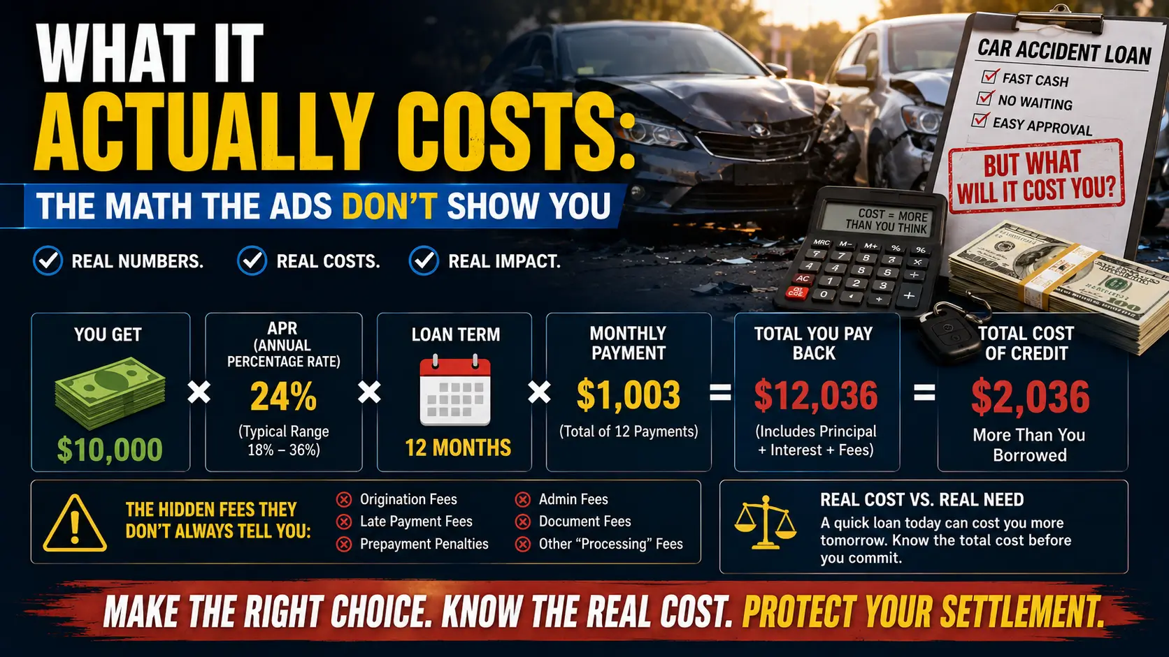 What Car Accident Loans Really Cost