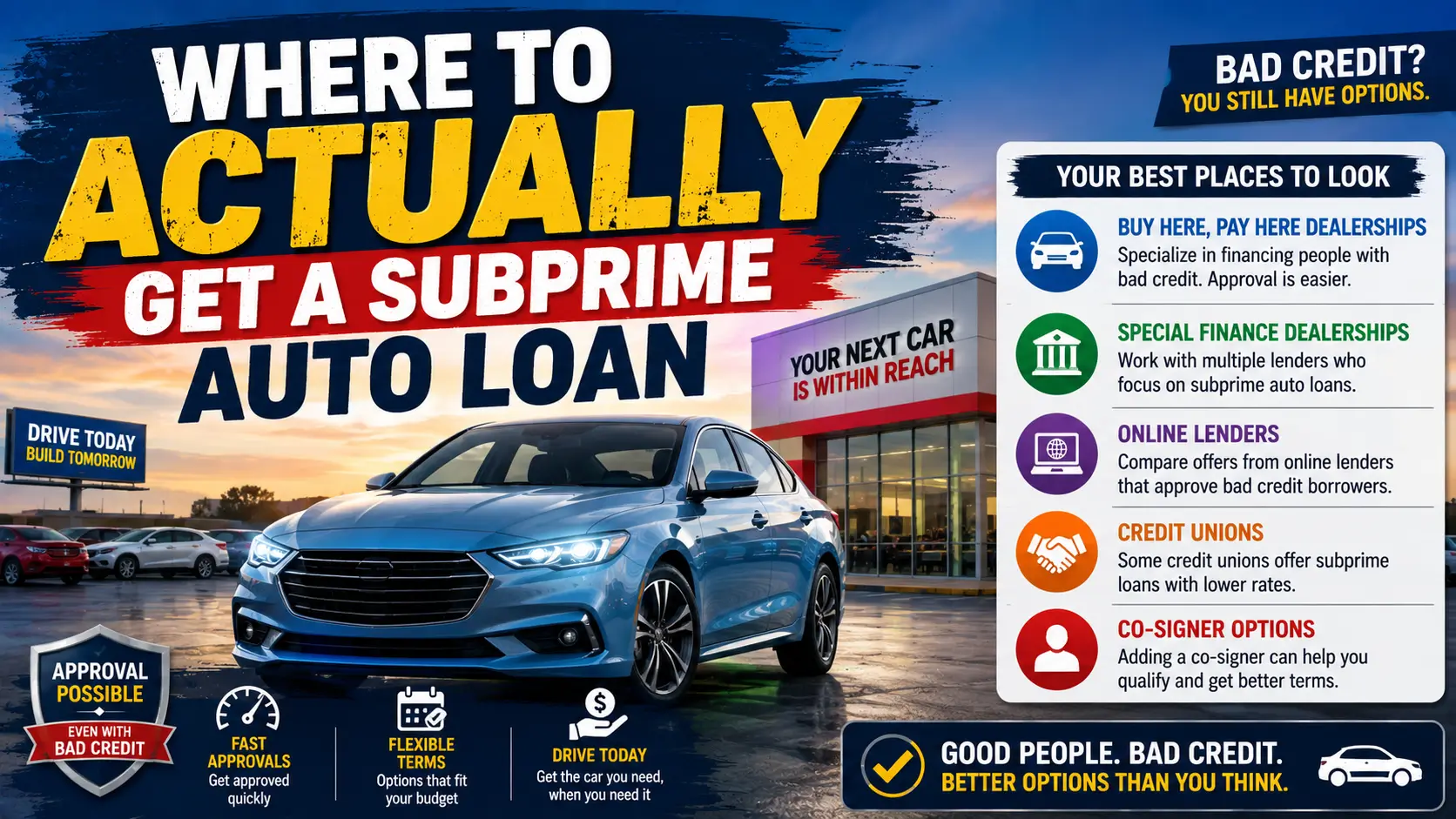Where to Actually Get a Subprime Auto Loan